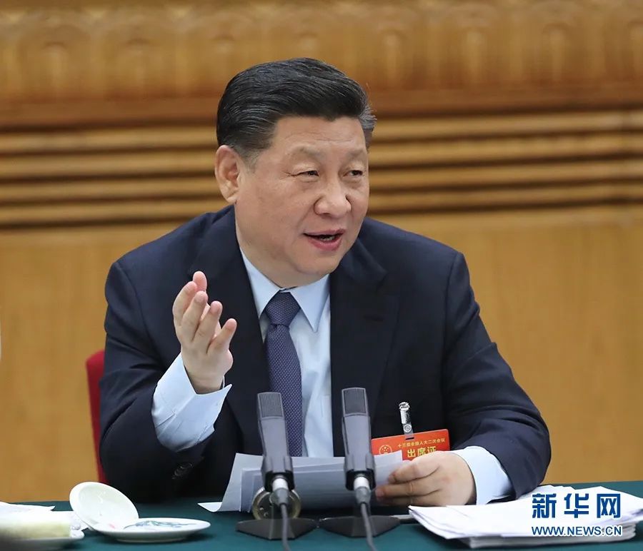 2019年3月7日，習(xí)近平參加十三屆全國人大二次會議甘肅代表團(tuán)的審議。新華社記者 鞠鵬 攝